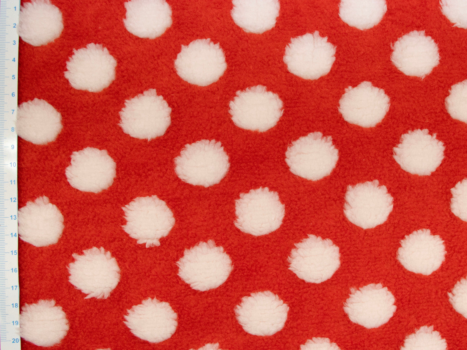 Sherpa Teddy Fleece Stoff - Pünktchen