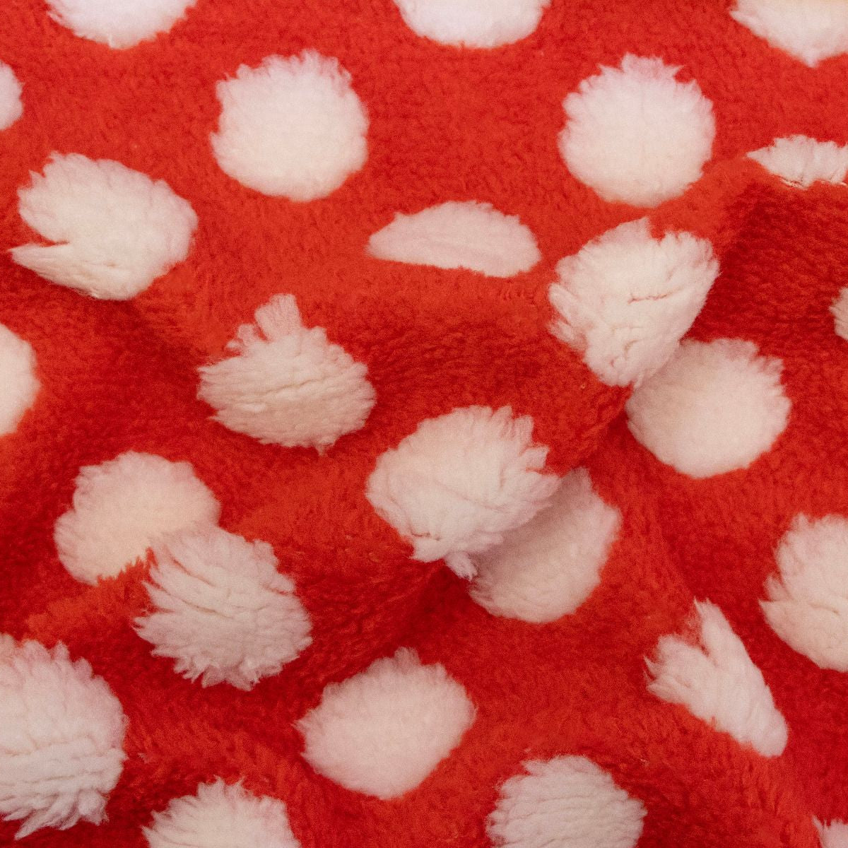 Sherpa Teddy Fleece Stoff - Pünktchen