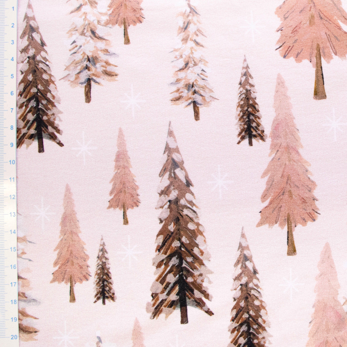 Leicht angerauter Sweat Swafing Holly - Tannenbäume - rosa