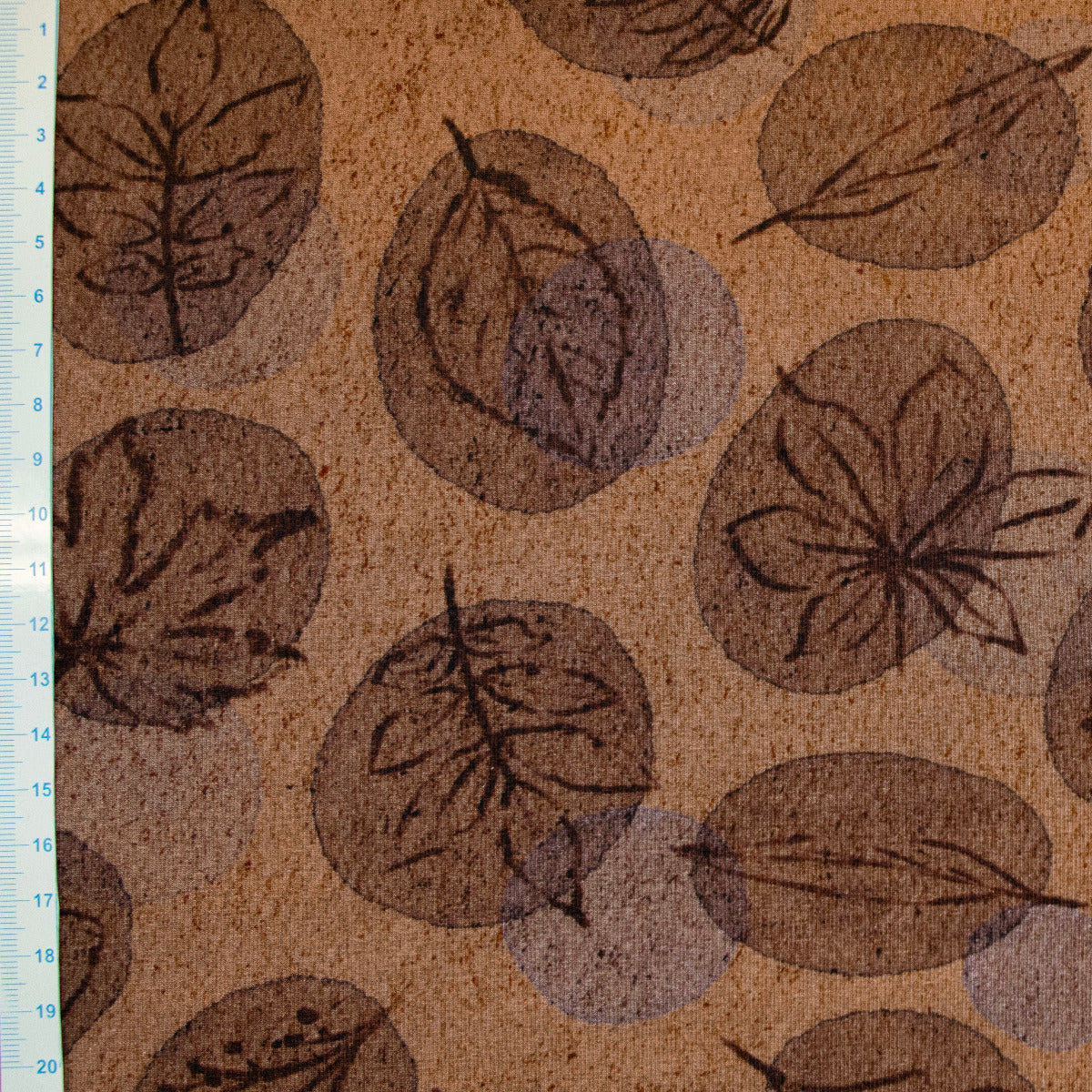 French Terry Swafing - Autumn Leaves & Dots by Christiane Zielinski - Blätter - braun