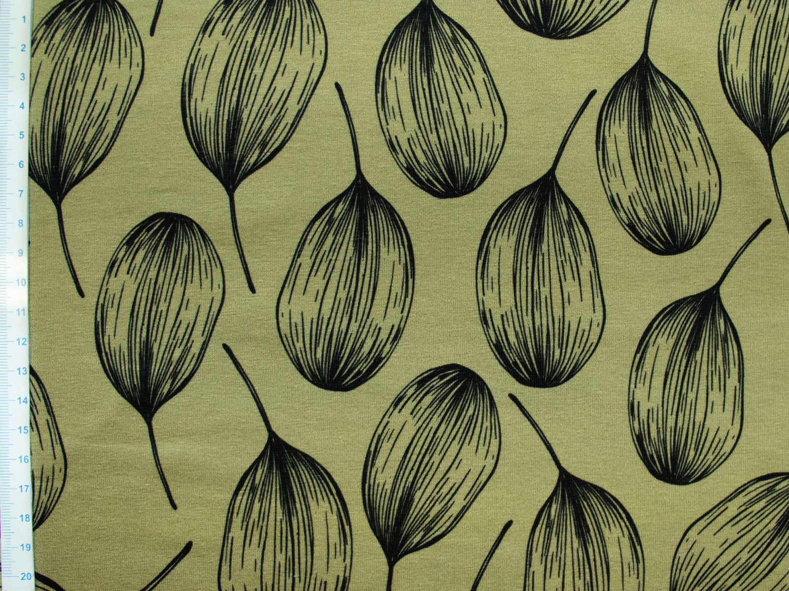 Jersey Baumwolle Swafing - Lunaria by Bienvenido Colorido - Silberblätter