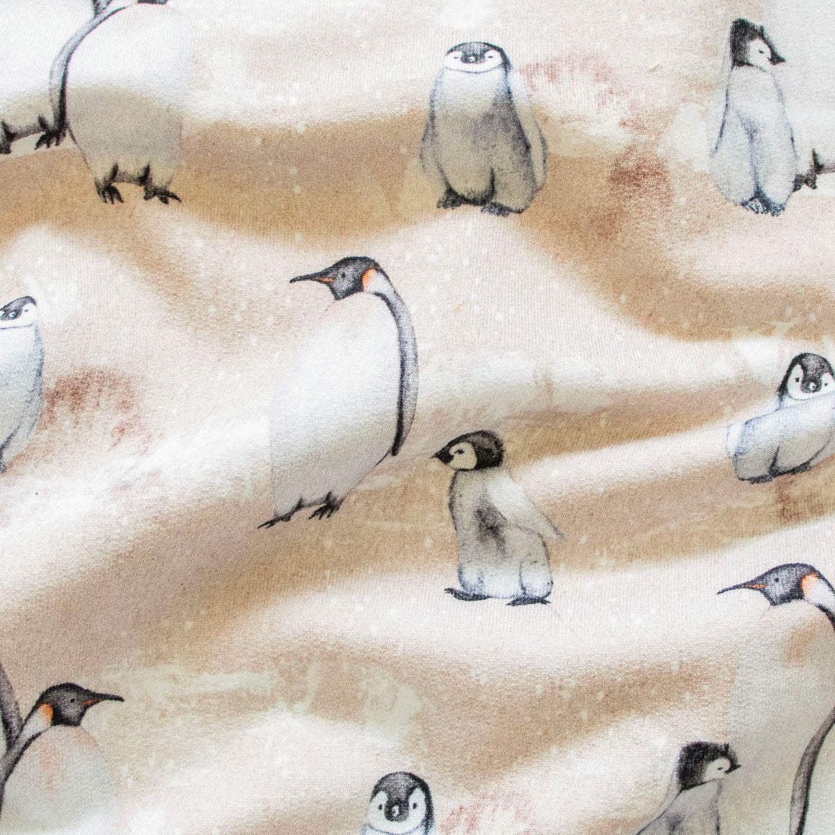 Angerauter Sweat Swafing - Beyond Nordic by Christiane Zielinski- Pinguine - beige