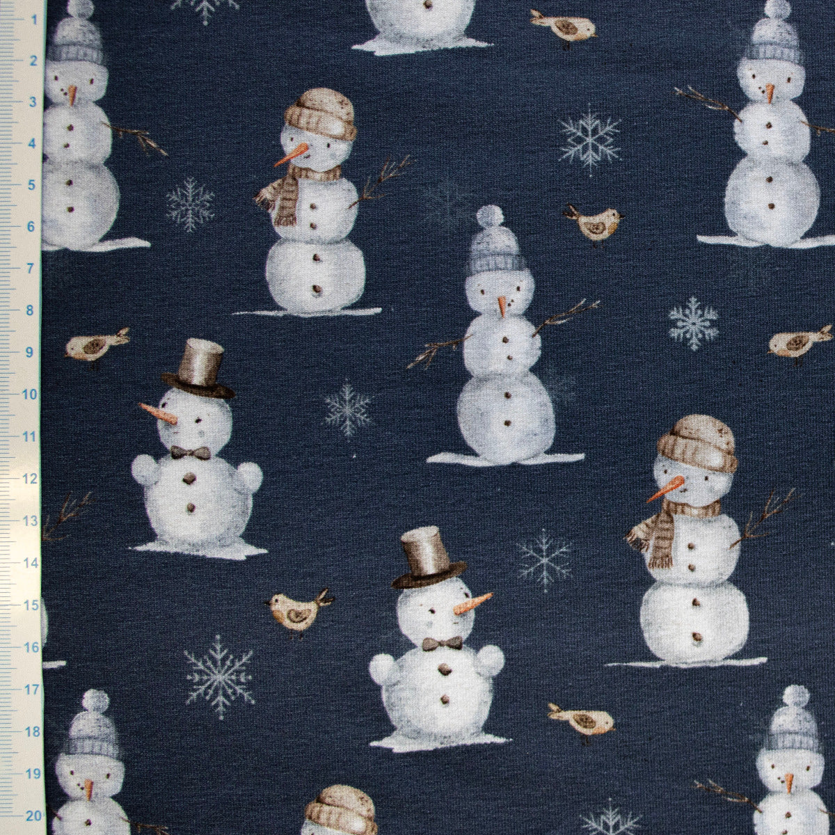 Angerauter Sweat Swafing - Beyond Nordic by Christiane Zielinski - Schneemänner