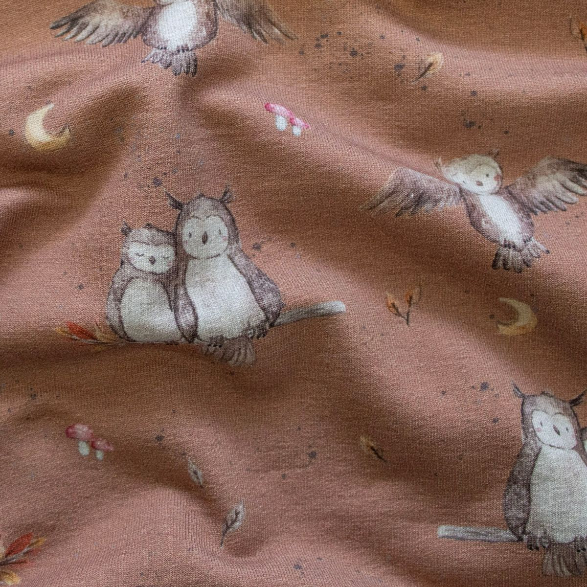 French Terry Swafing Forest Friends by Christiane Zielinski - Eulen