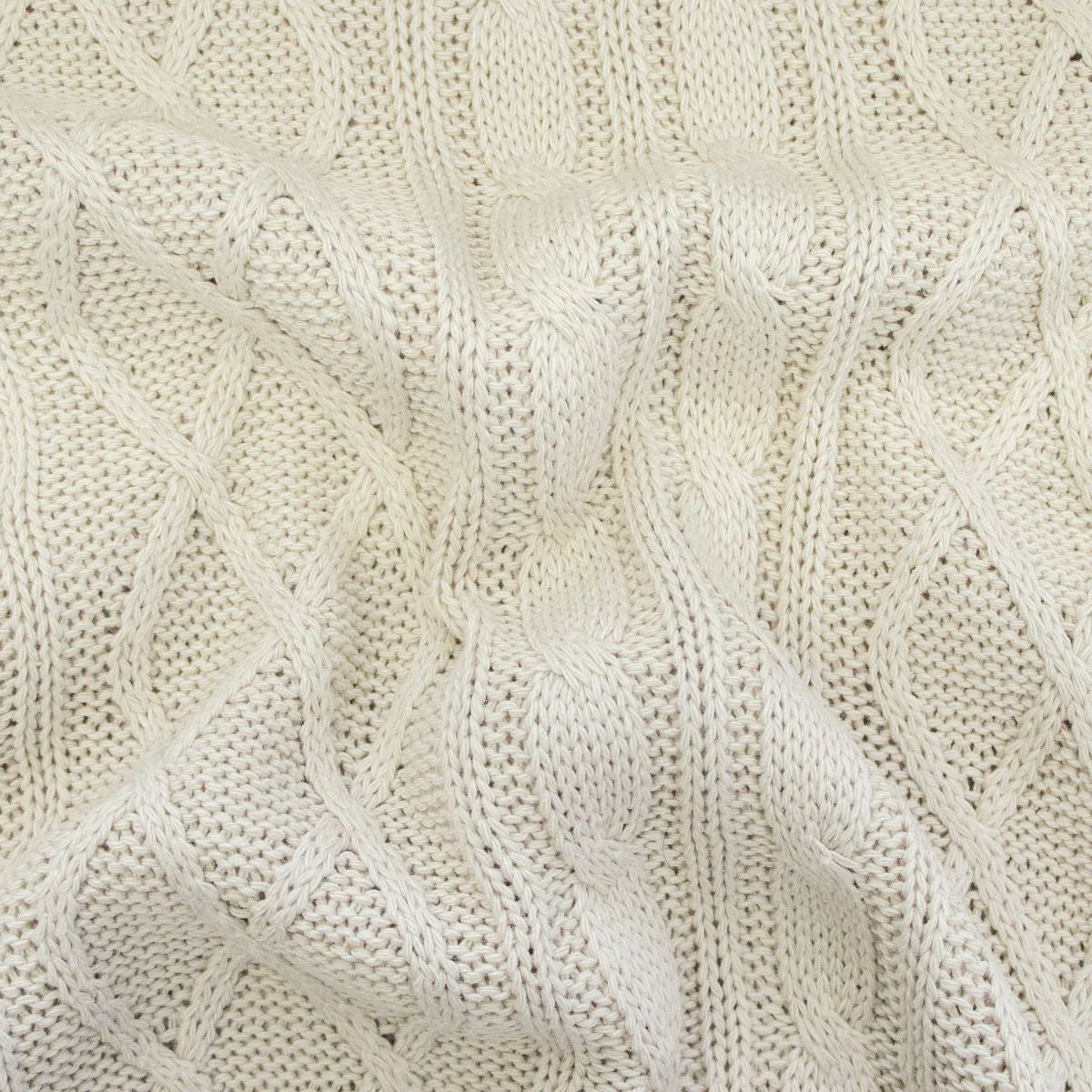 Strickstoff Big Knit mit Waben- und Zopfmuster