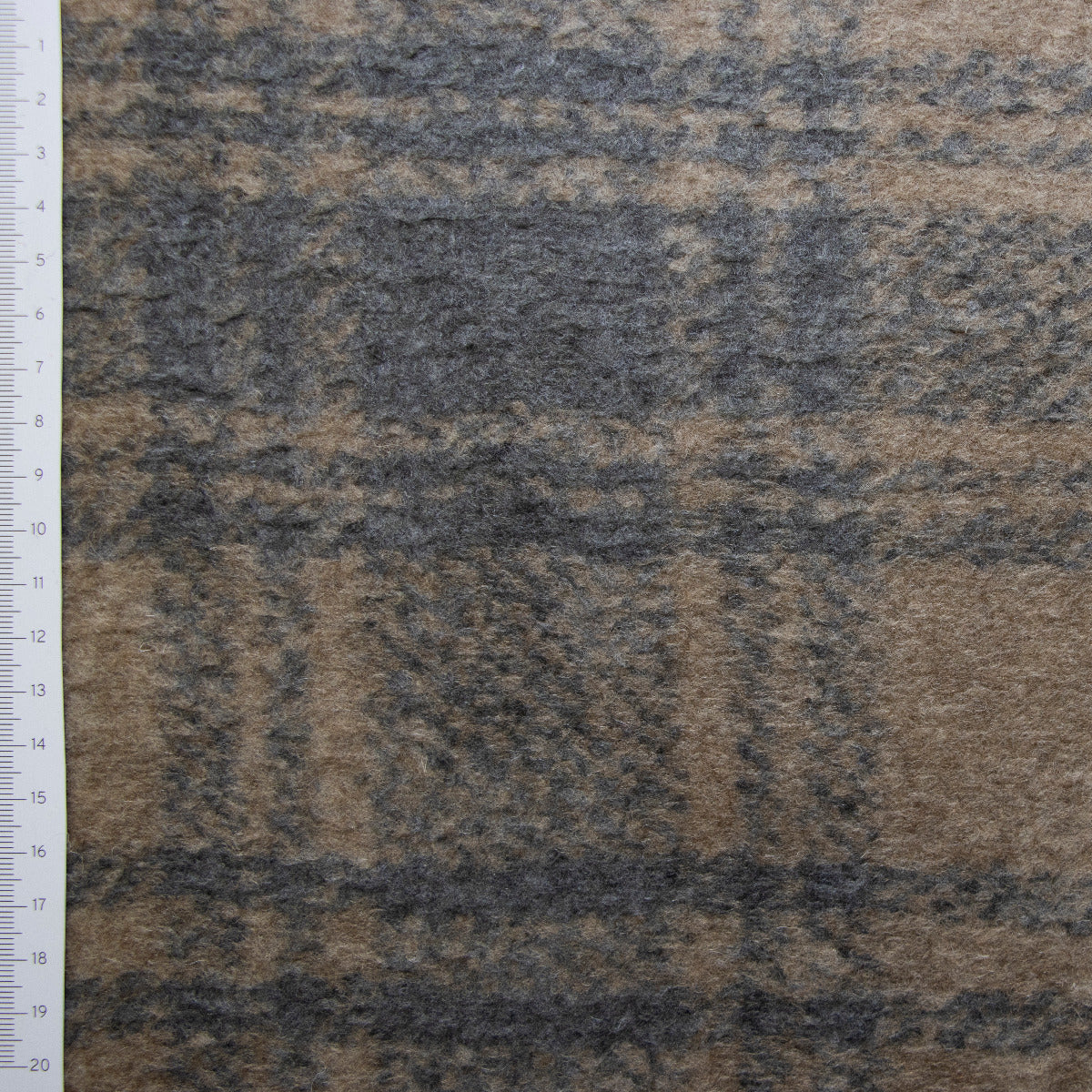 Jacken- und Mantelstoff - Karomuster - beige/grau