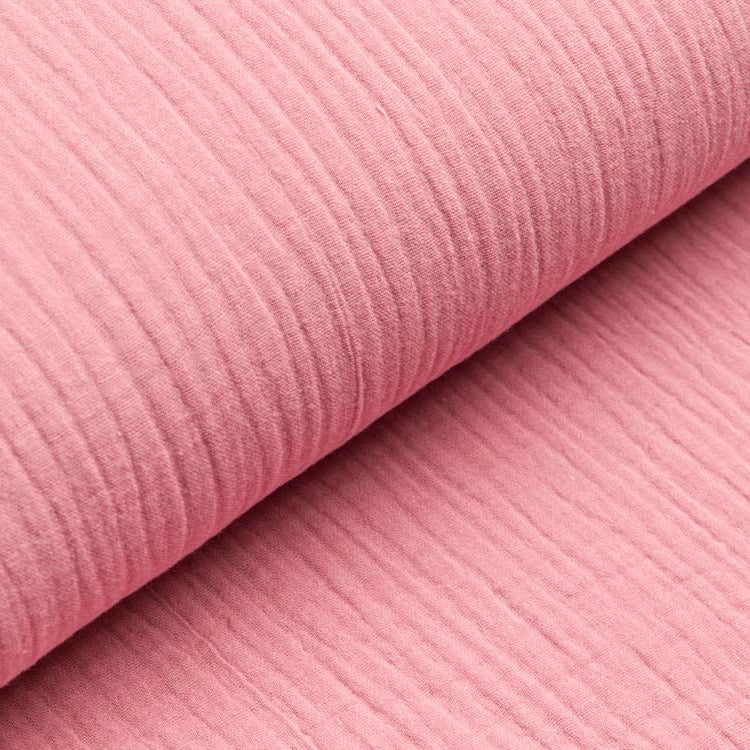 Baumwoll Musselin Double Gauze - uni altrosa