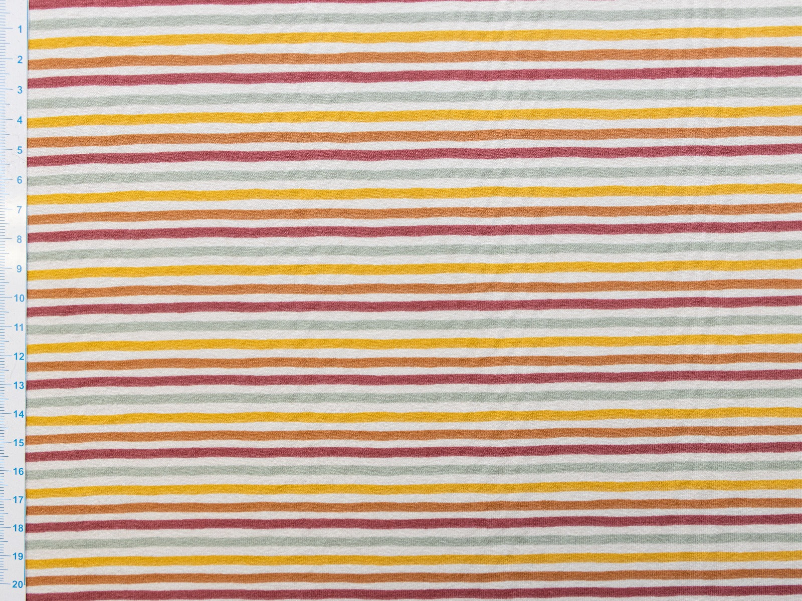 Jersey - Streifenmix - weiß-mint