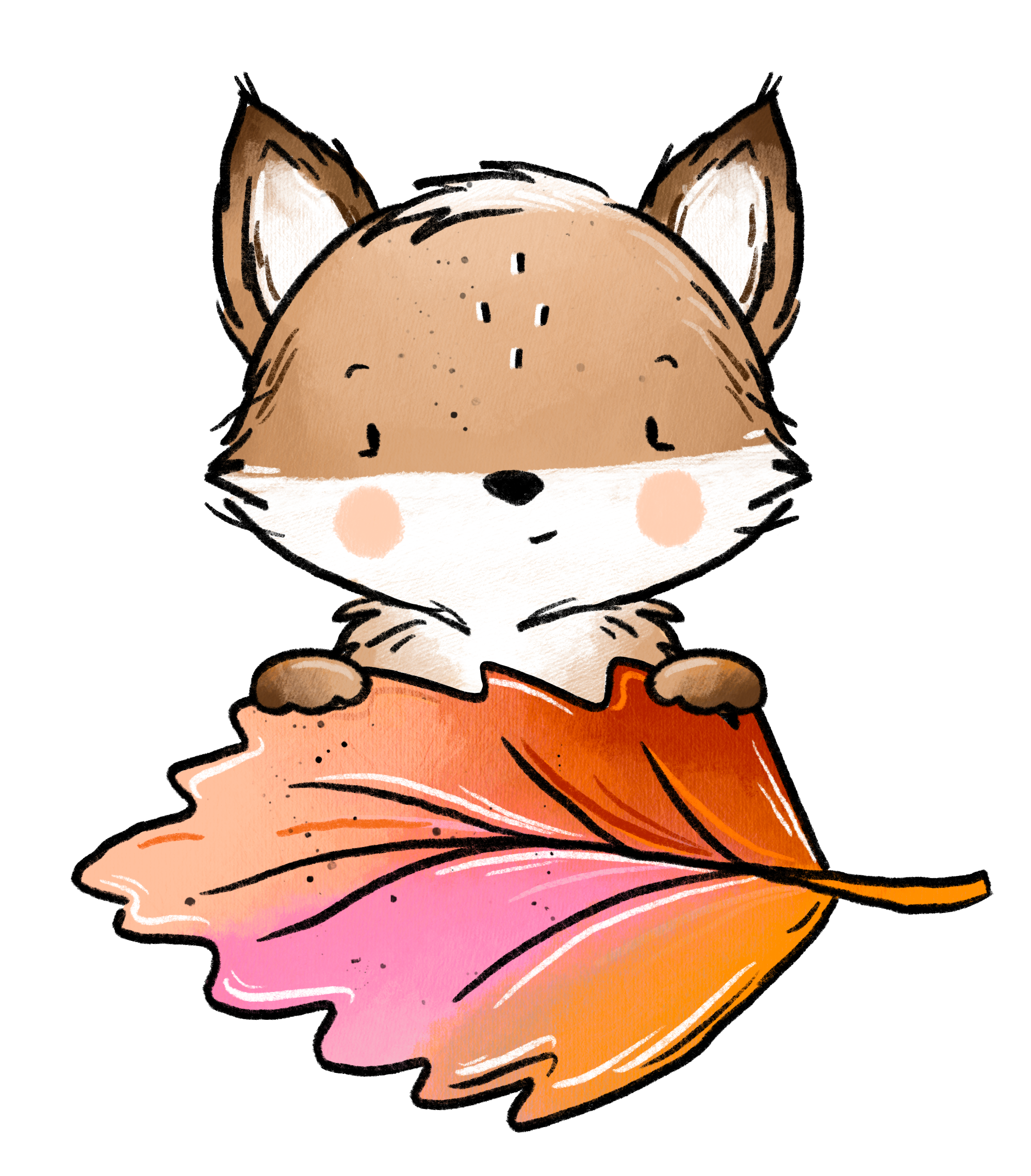 Bügelbild Applikation - Katzengold Design - Fuchs Herbst