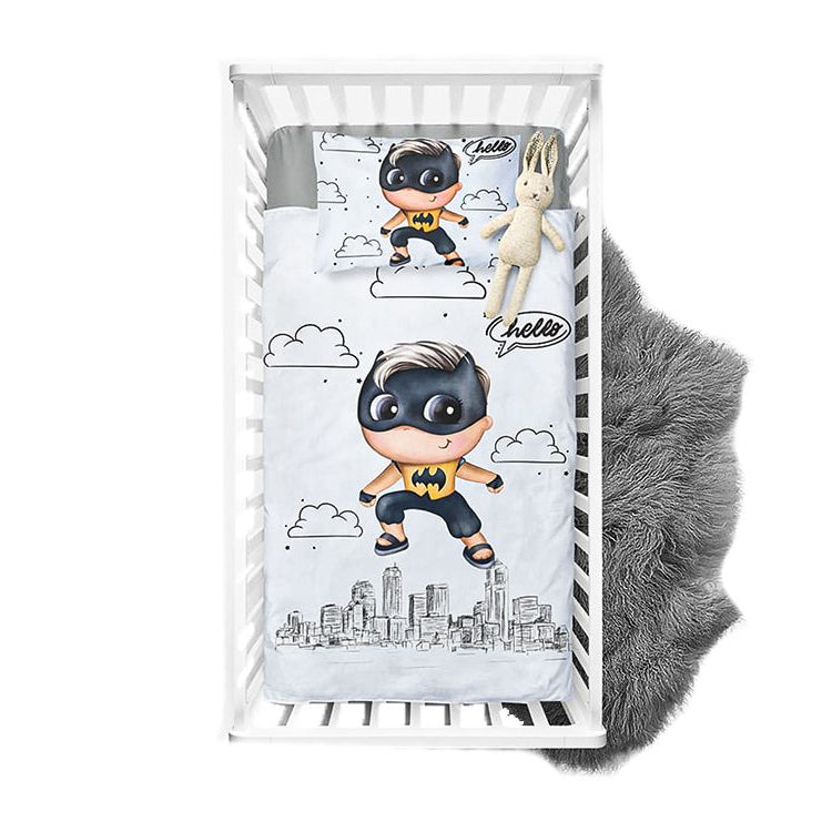 Webware Baumwolle Panel 100cm x 135cm kleiner Superheld Fledermaus