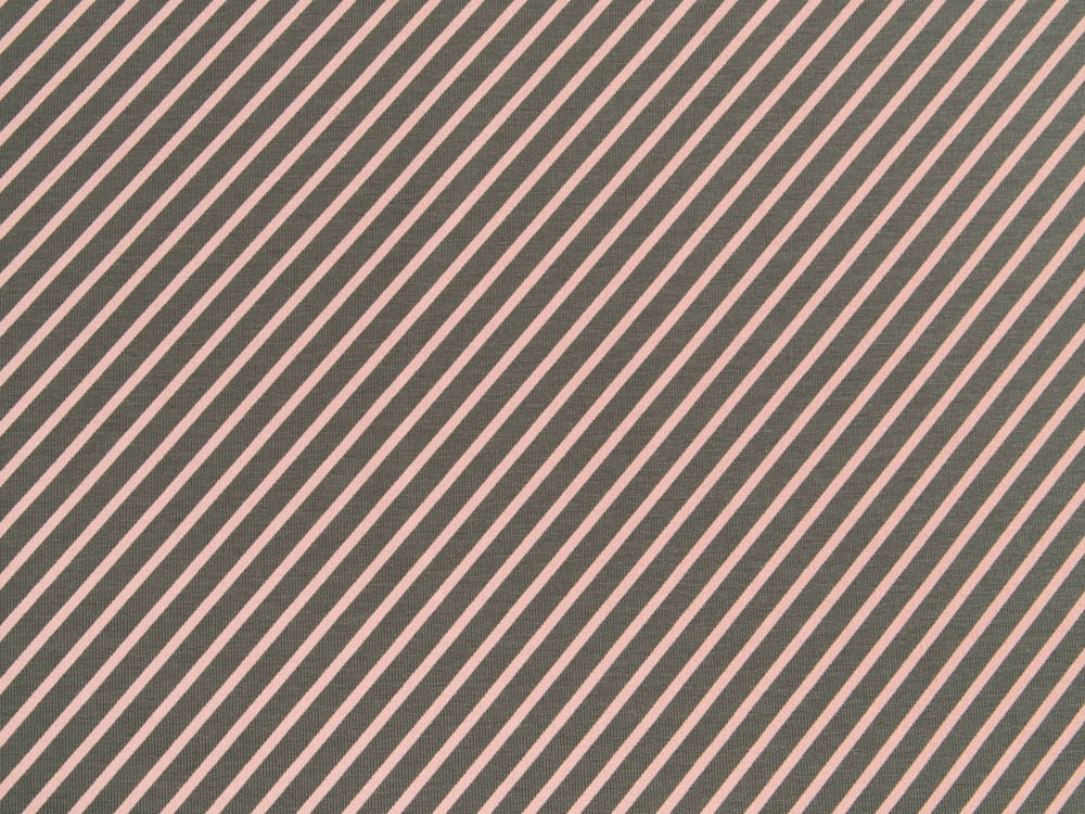 Leicht angerauter Sweat - diagonale Streifen - grau/rosa