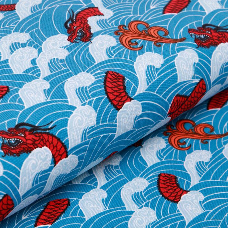 Jersey by Mies&Moos - Drachen - rauchblau