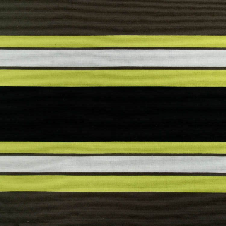 Feinripp Strickstoff PANEL ca. 100 cm x 160 cm - Streifen - uni olivbraun