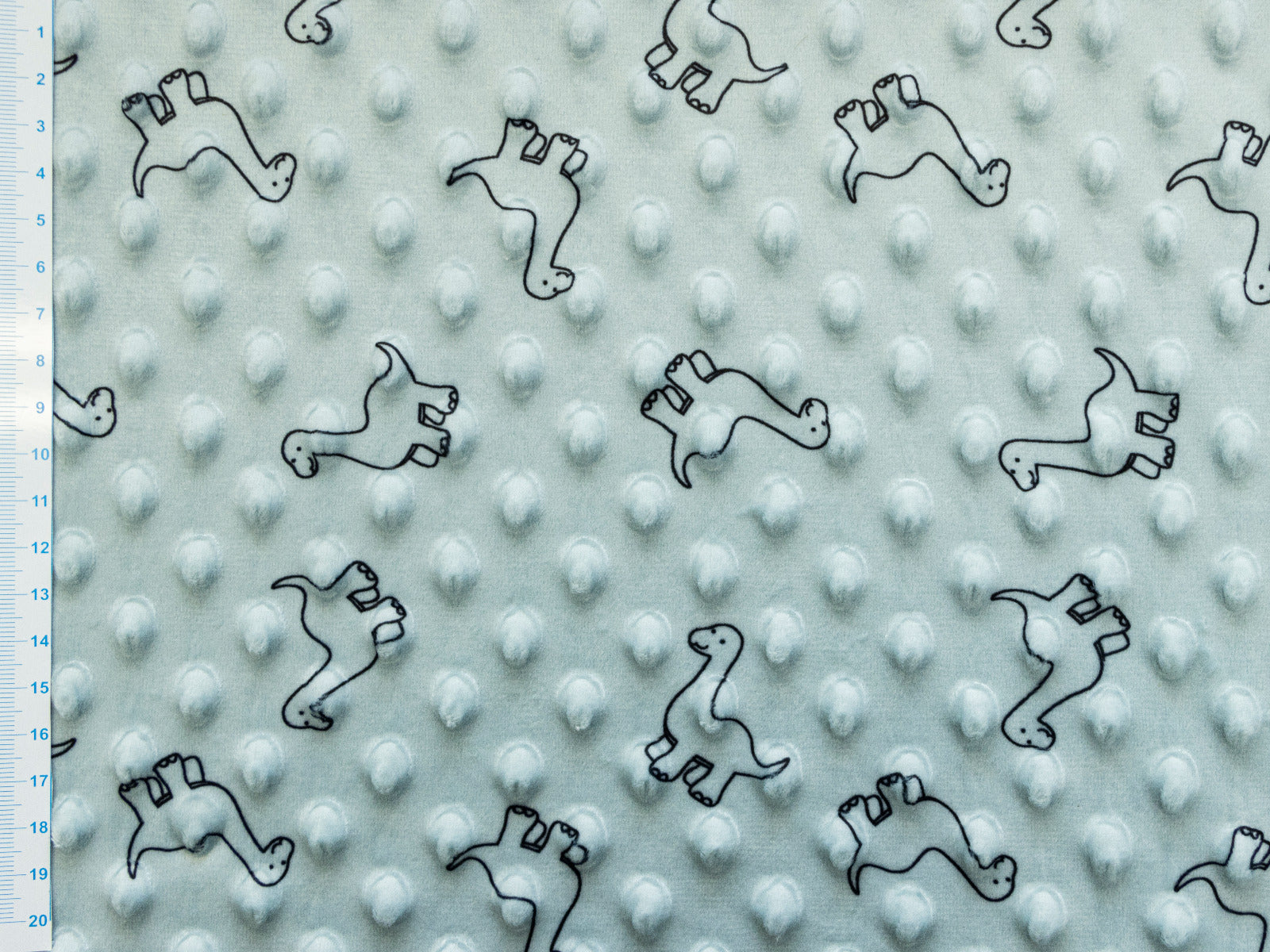 Minky Fleece mit Noppenprägung - putzige Dinos