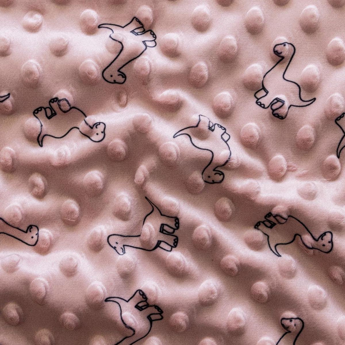 Minky Fleece mit Noppenprägung - putzige Dinos