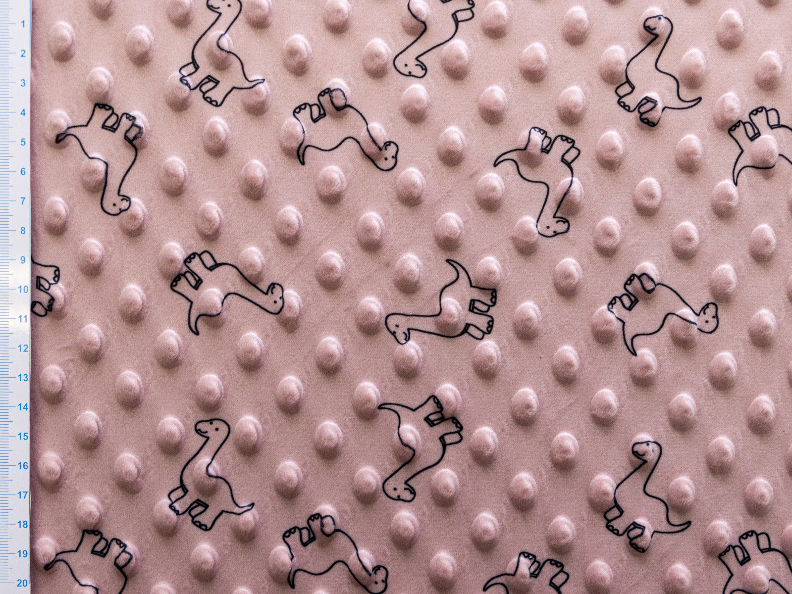 Minky Fleece mit Noppenprägung - putzige Dinos