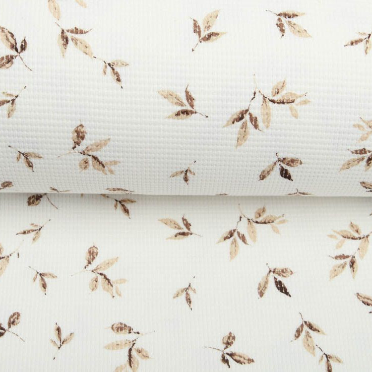 Jersey Waffel - Aquarelle-Blätter