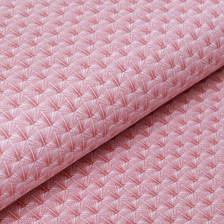 Jersey - Grafisches Muster - weiß/rosa