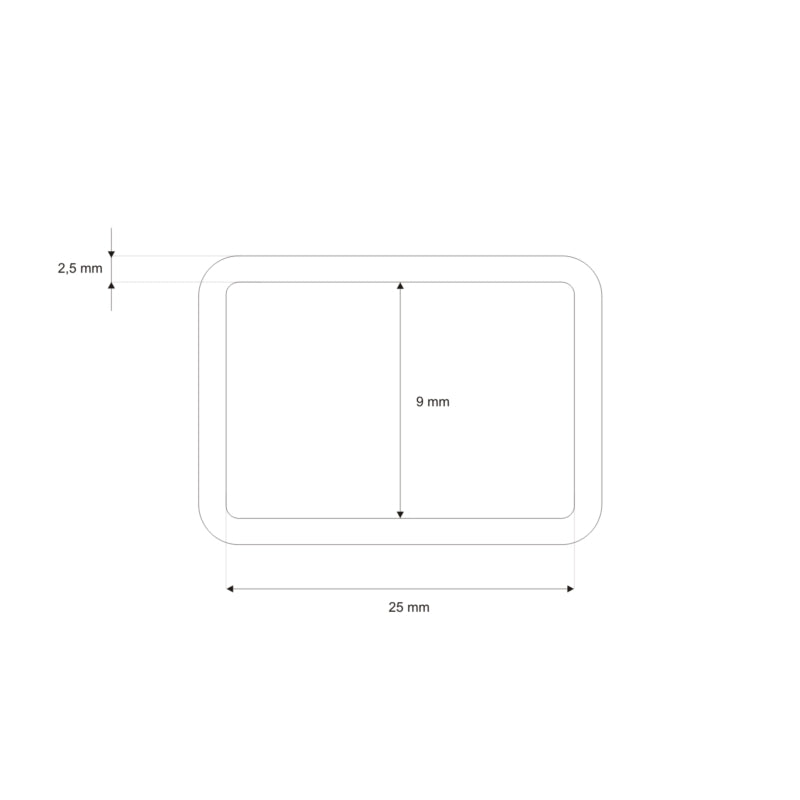 Taschenschlaufen vierkantig Metall 2 Stück ca. 25 mm