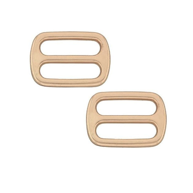 Leiterschnalle Metall 2 Stück schmal - roségold