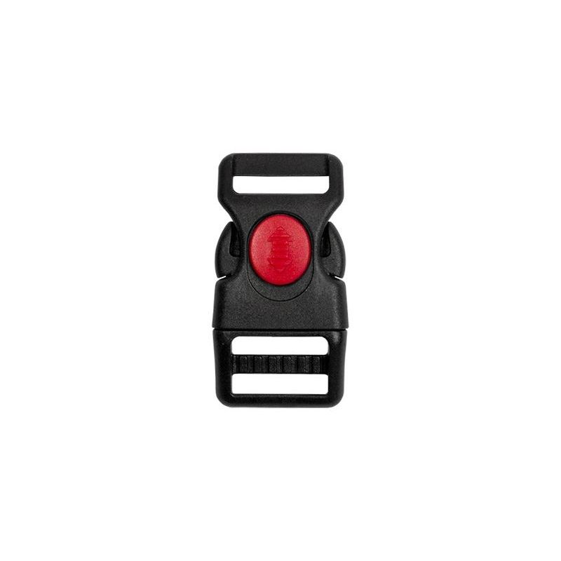 Steckschnalle Frostbeständig ca. 20 mm - schwarz-rot