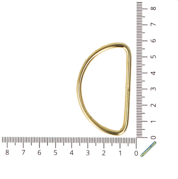 Halbrundringe / D-Ringe 2 Stück - gold