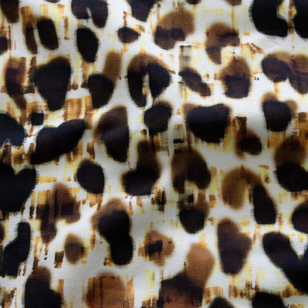 French Terry - Animalprint - cremé
