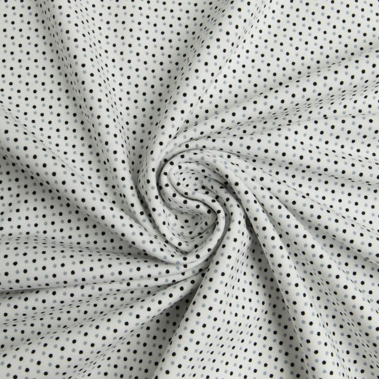 Jersey - unregelmäßige mini Punkte - weiß