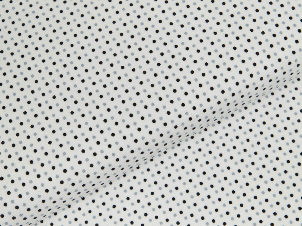 Jersey - unregelmäßige mini Punkte - weiß