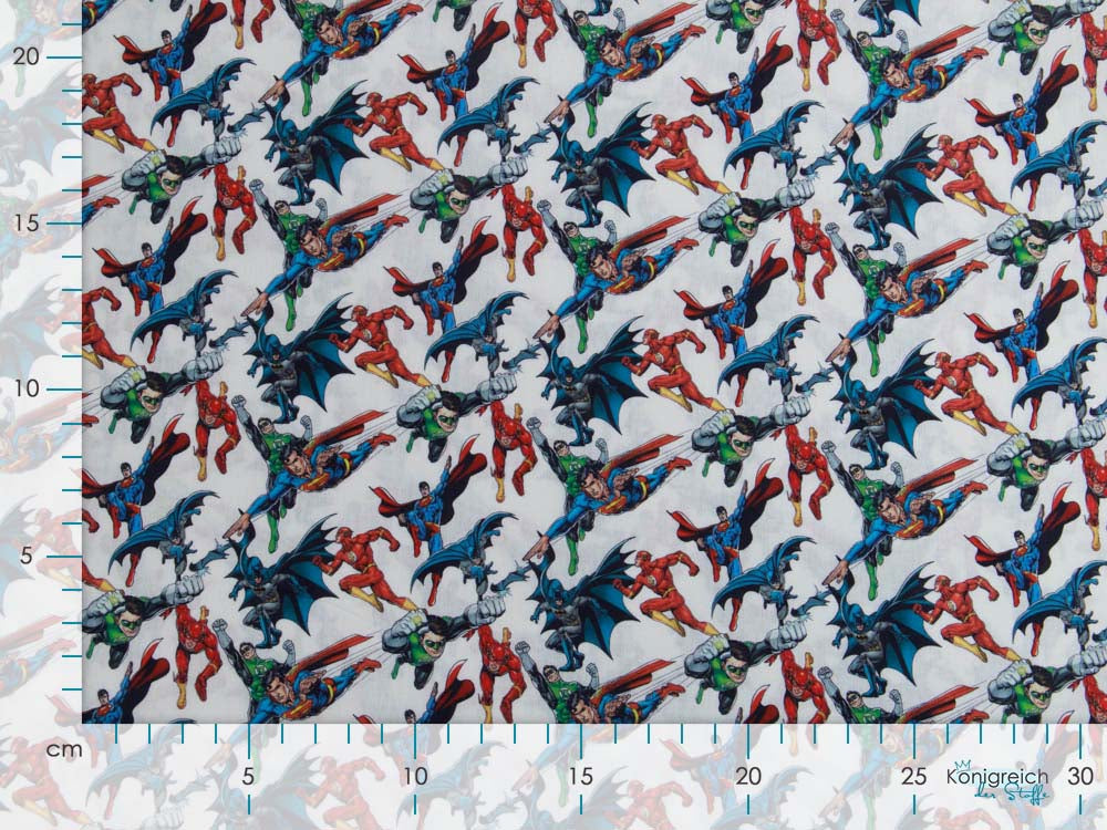 Webware Baumwolle Stenzo DC - Superhelden - weiß