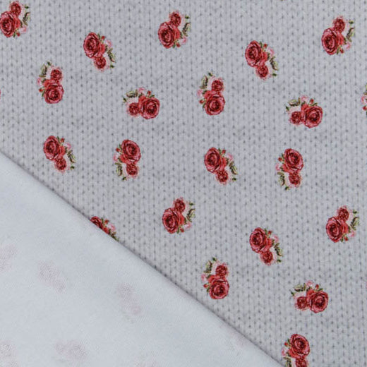 Sweat French Terry Digitaldruck Paris my Pearl City Stenzo - Rosen auf Strickoptik