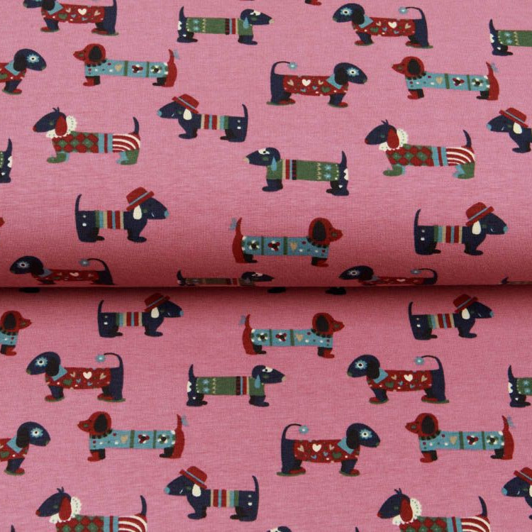 Jersey Stenzo - verrückte Dackel - altrosa