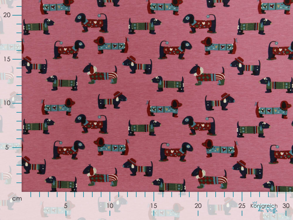 Jersey Stenzo - verrückte Dackel - altrosa