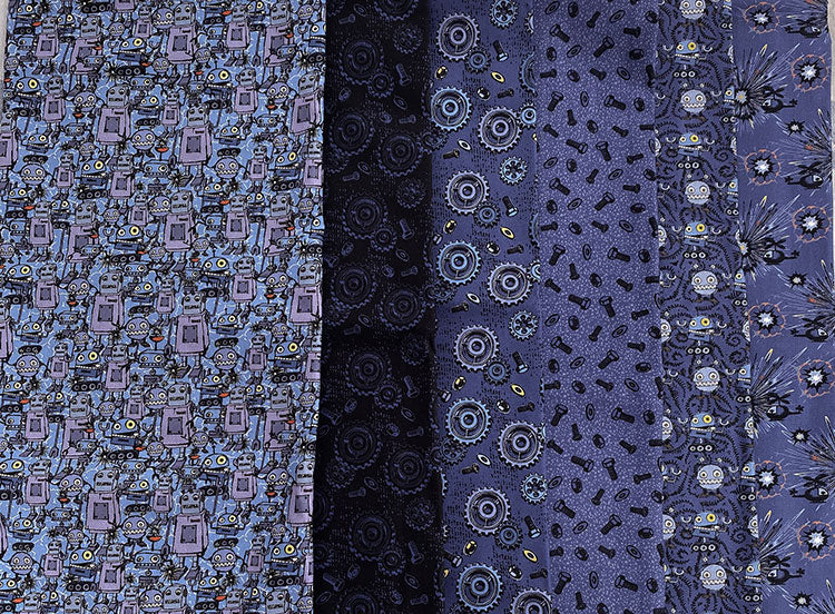 Webware Baumwolle Swafing Happy Metal by Steinbeck - Hubschrauber - jeansblau