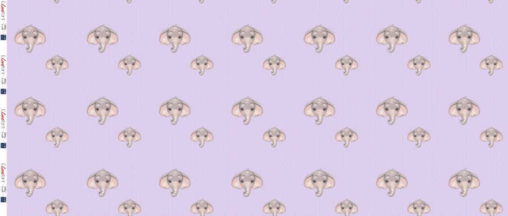 French Terry eLovefant by Sonja Hahn - Elefanten auf Strickoptik