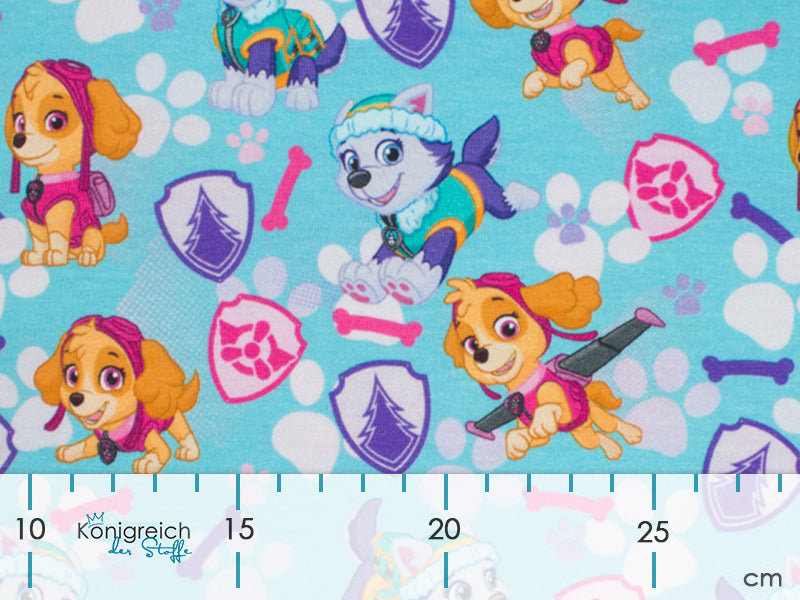 Jersey Swafing "Paw Patrol" Skye und Everest türkis