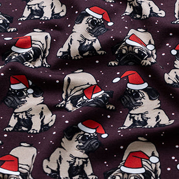 Jersey Swafing Bern - Weihnachtsmöpse - bordeaux