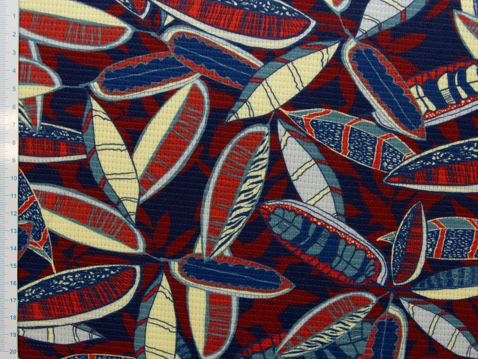 Waffeljersey Swafing Viento by Bienvenido Colorido - Dschungelblätter