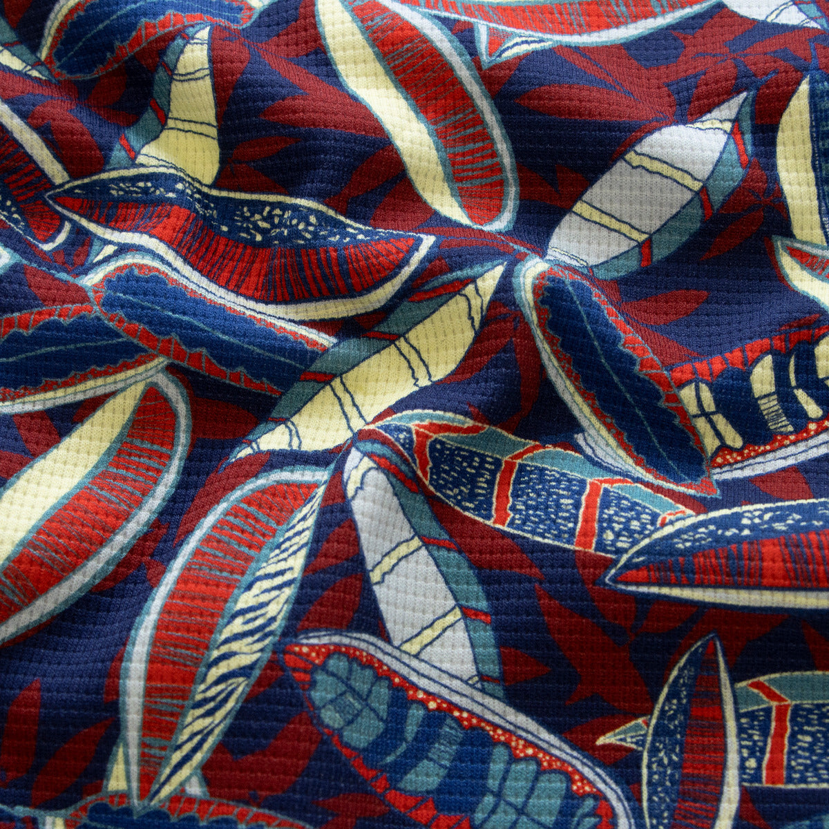 Waffeljersey Swafing Viento by Bienvenido Colorido - Dschungelblätter