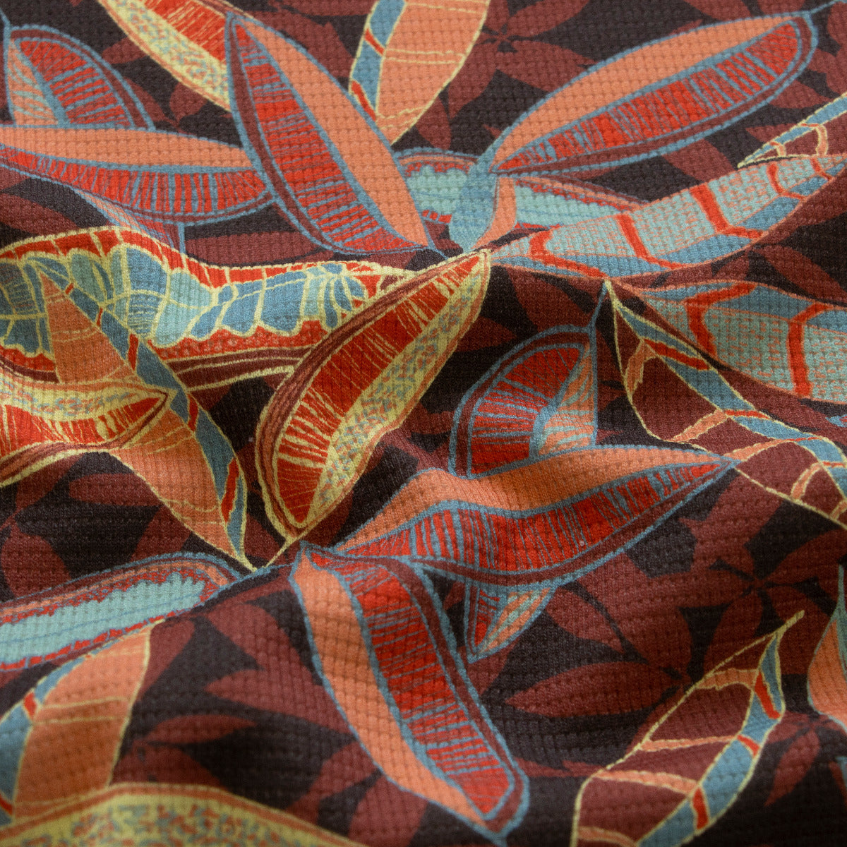 Waffeljersey Swafing Viento by Bienvenido Colorido - Dschungelblätter