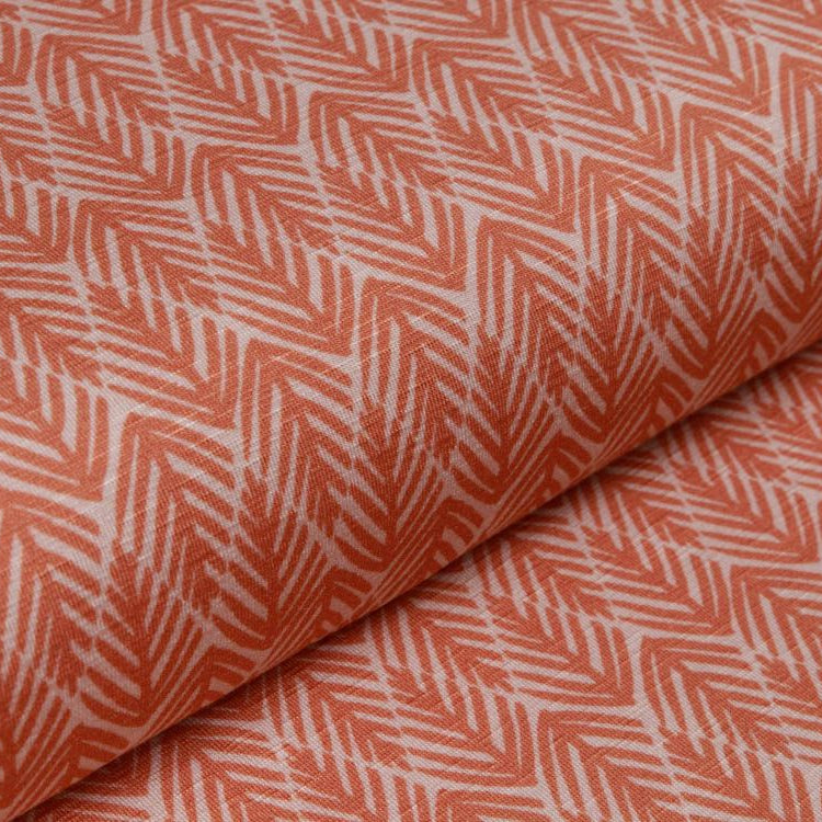 Slub-Jersey Viskose Swafing Tiny Palms by Cherry Picking - Blätter - koralle