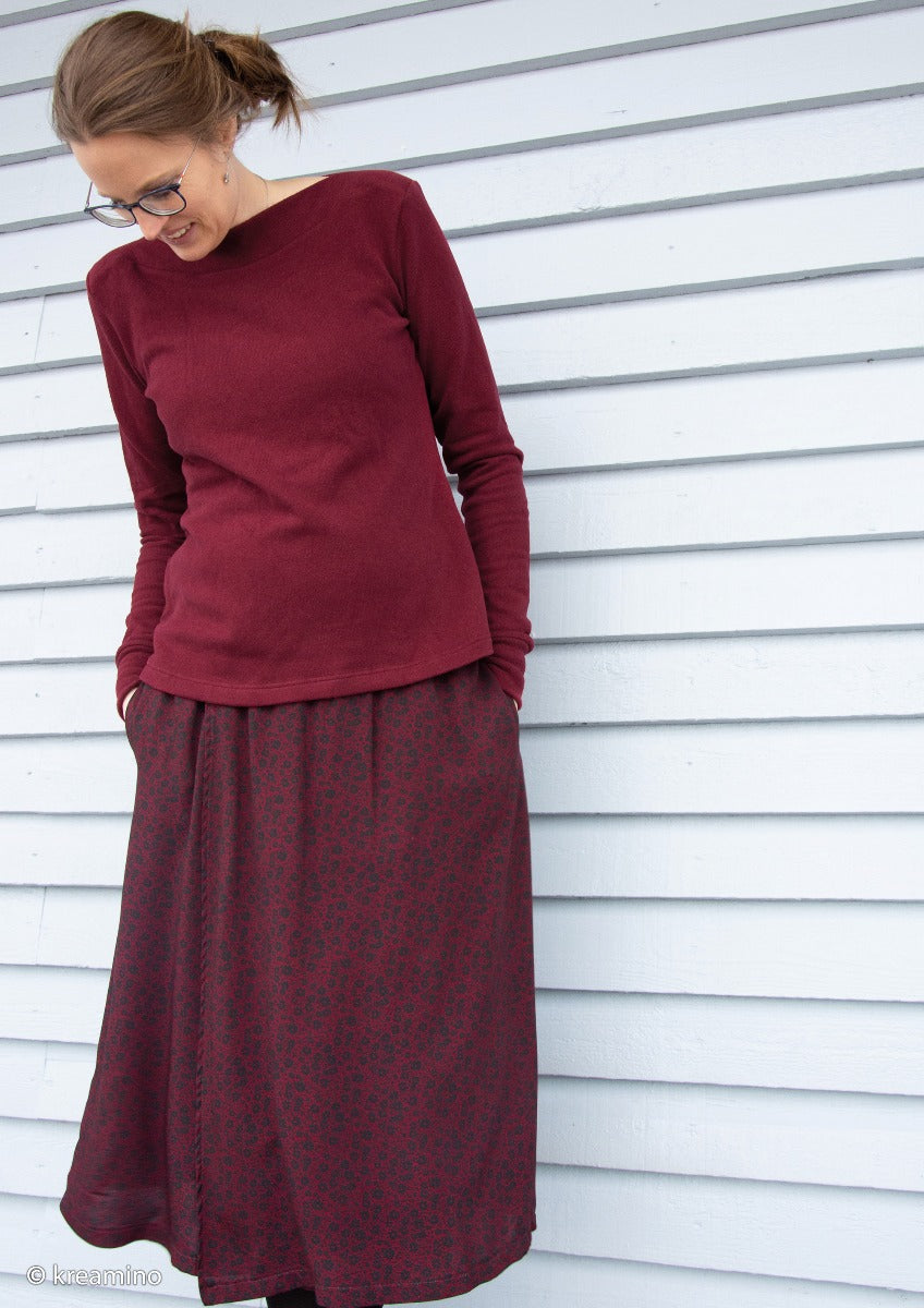 Webware Viskose Swafing Pauline - Animalprint - bordeaux