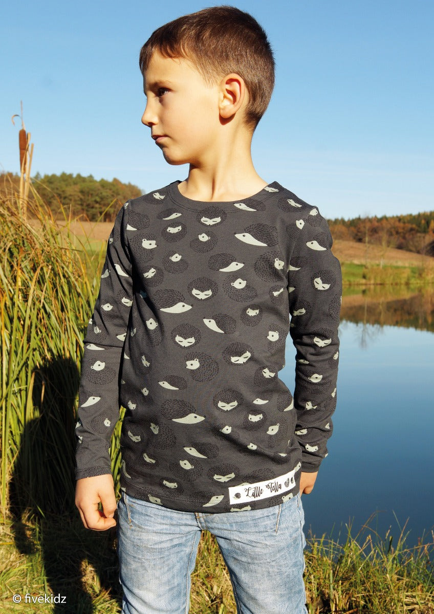 Jersey Swafing Little Fella by Bienvenido Colorido - Igel-Familie - nachtblau