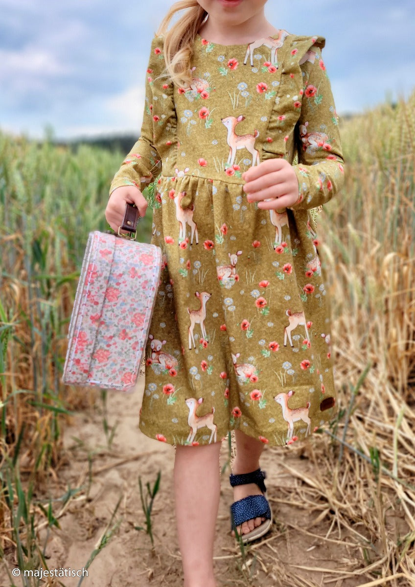 Jersey Susan by Swafing - unregelmäßige Punkte - heugrün