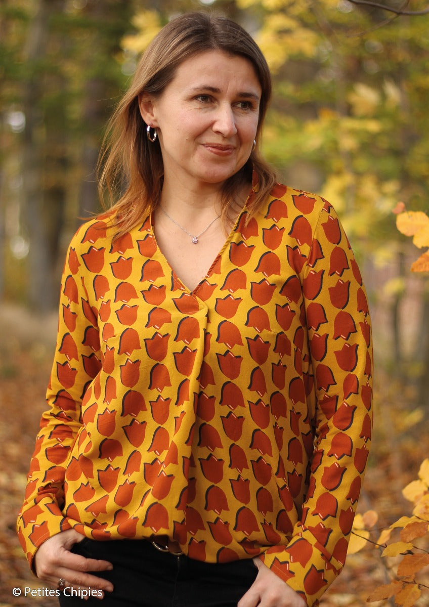 Webware Viskose Swafing #lovelyfavs Glowing Retro Tulip by Cherry Picking - 3D Tulpen