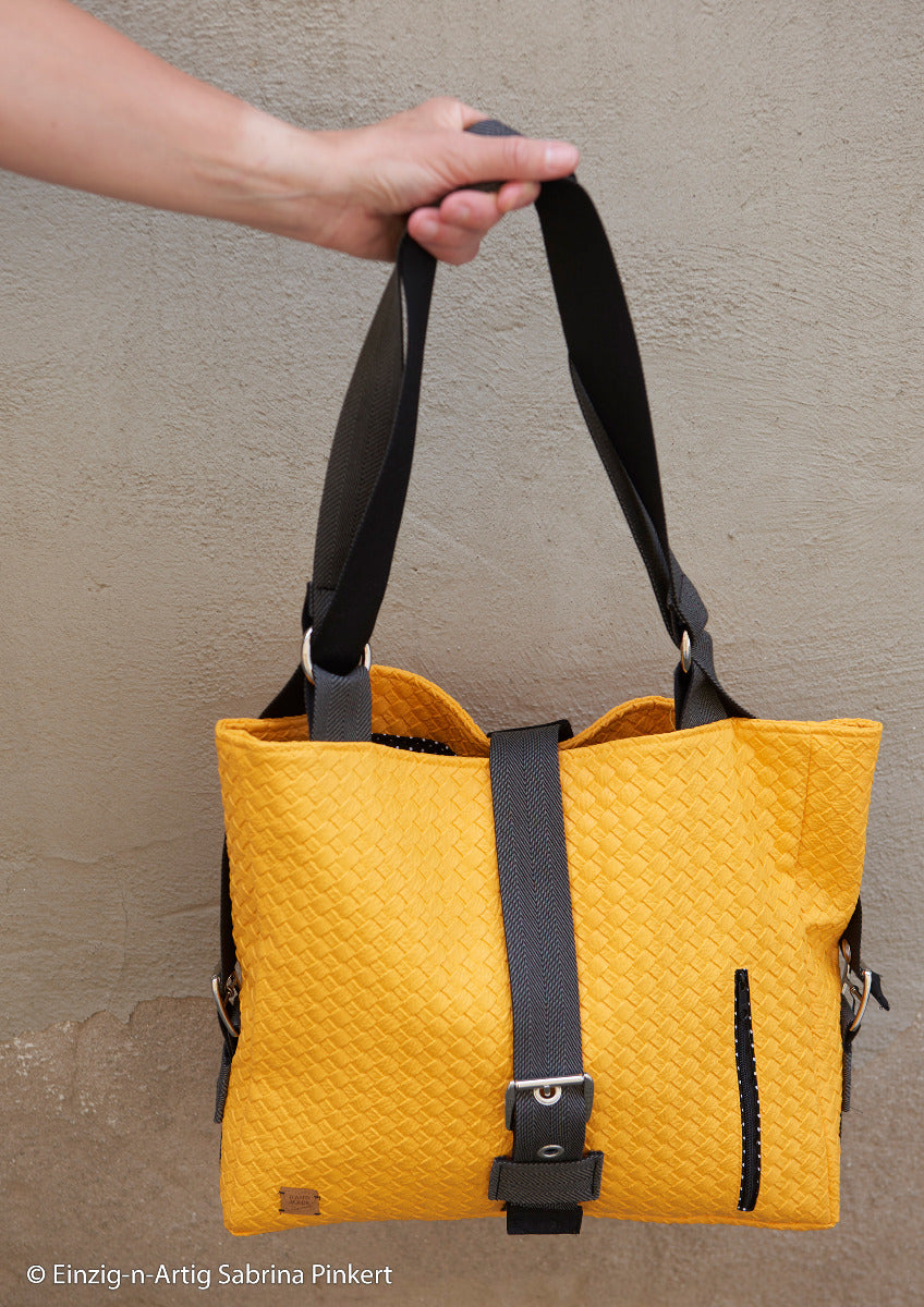 Kunstleder Swafing Beatrice Coupon ca. 50 cm x 70 cm - Flechtmuster