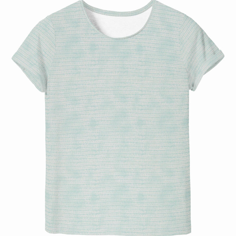 Jersey Swafing Graphic Bunnny - Hasenspuren - weiß-mint