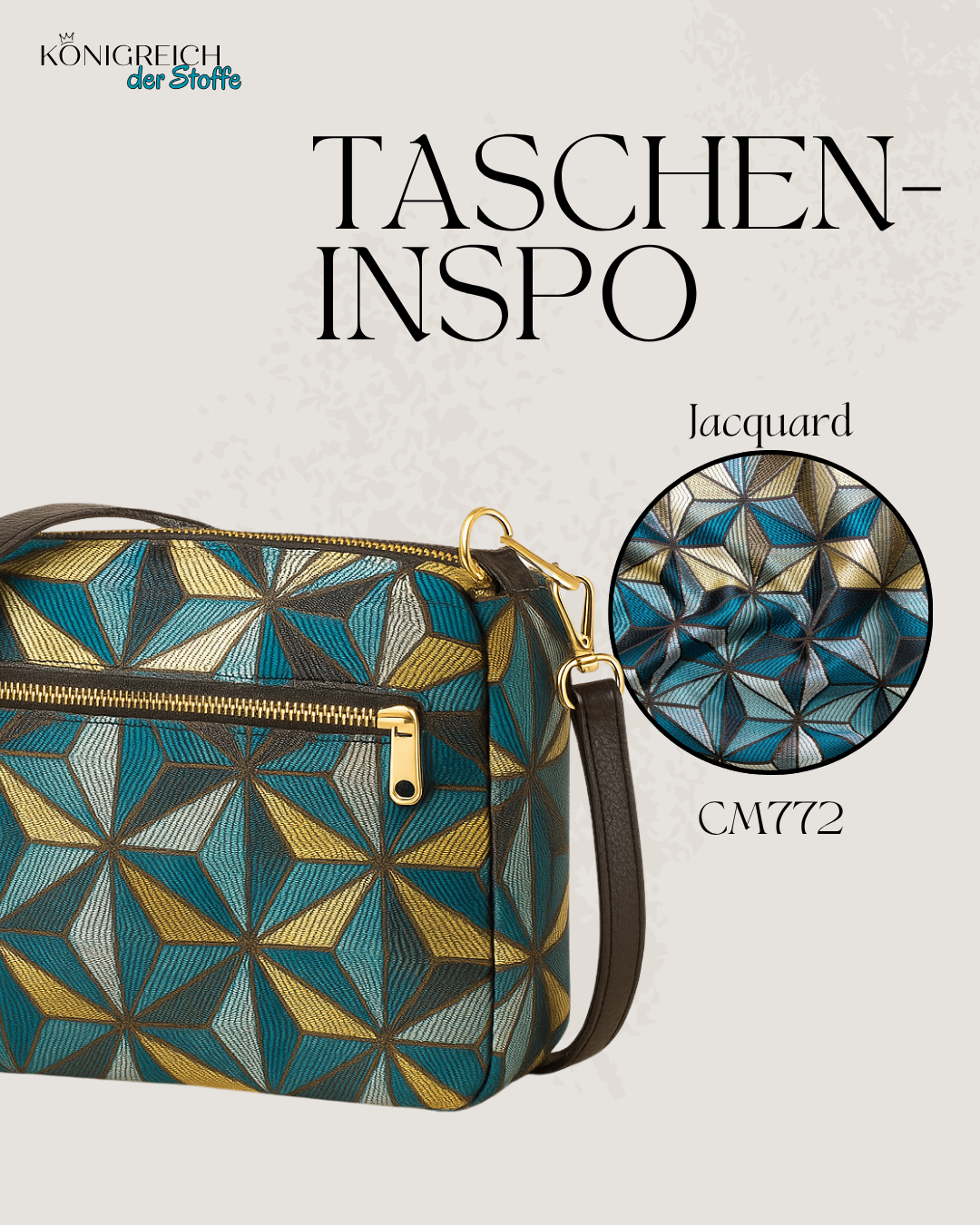 Premium Polster-, Deko- u. Taschenstoff - 3D Geometrisches Muster - Jacquard