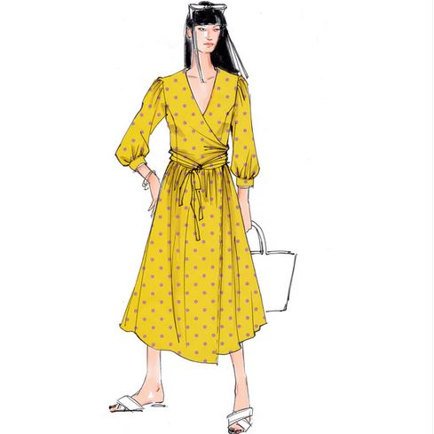 Papierschnittmuster Premium Wickelkleid Tessa