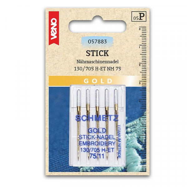 Stick-Nähmaschinennadeln 130/705 H-ET GOLD Stick 75